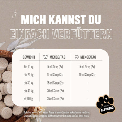 Ulmenrinde Pulver für Hunde & Katzen I Amerikanische Slippery Elm Bark