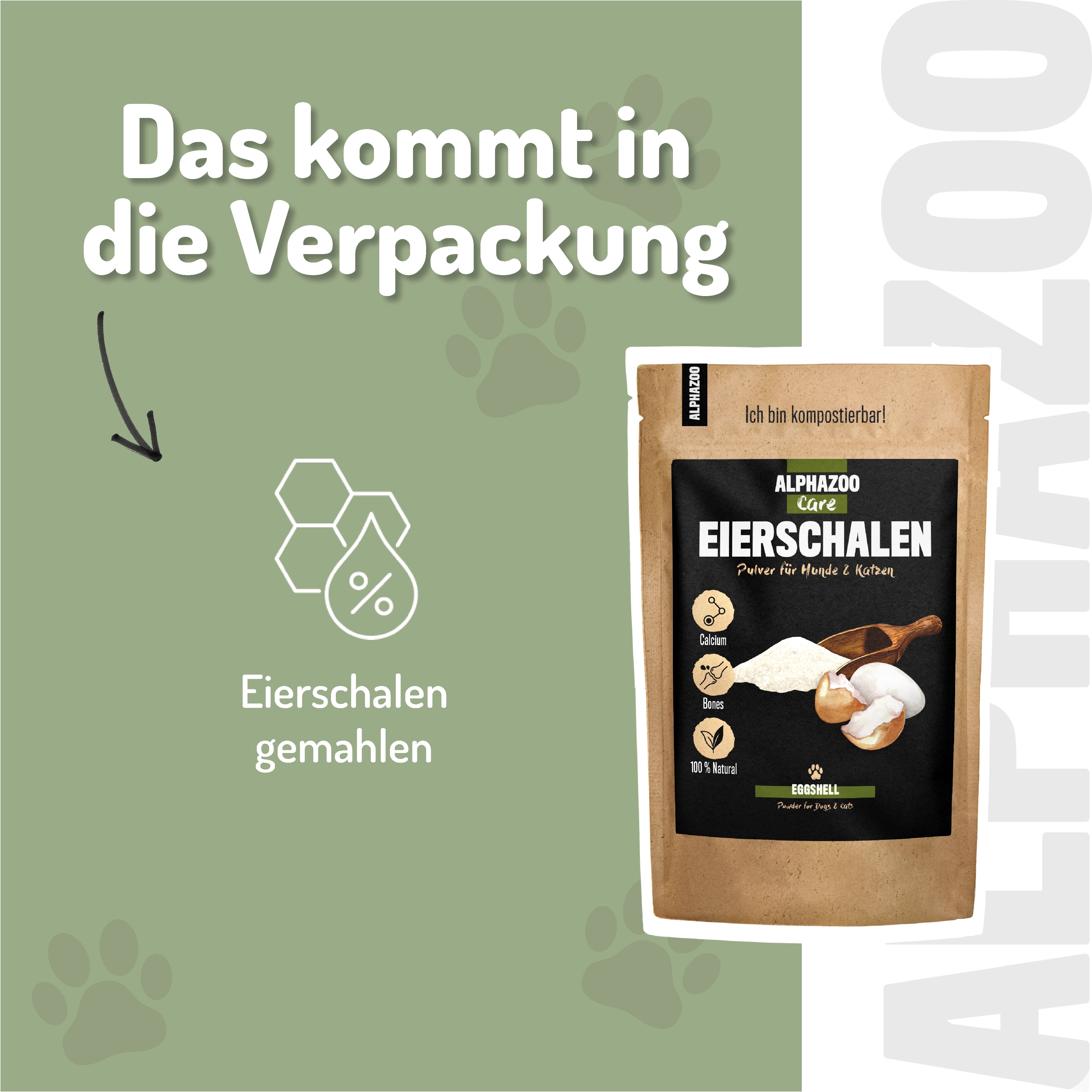 Eggshell powder for dogs & cats I Calcium from eggshells Eggshell powder for dogs & cats – Natural calcium source for bones & teeth