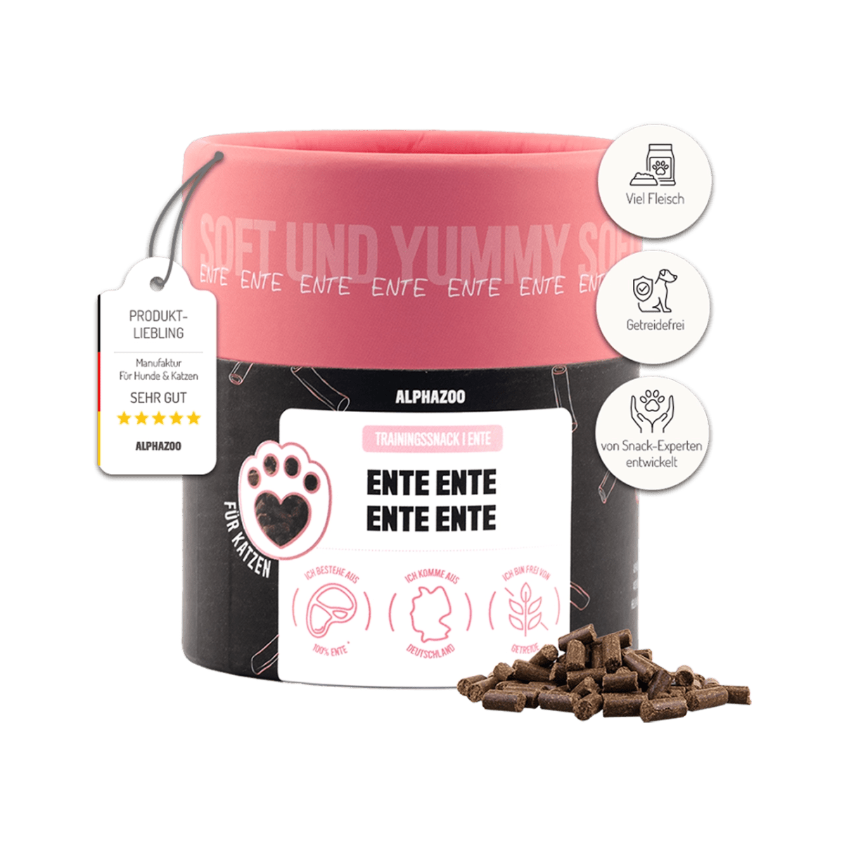 
                    Duck Duck Duck Duck 65 g  Duck Duck Duck Duck – High-quality treats with a high meat content
                    