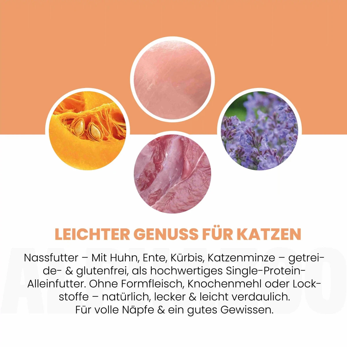 Ente + Huhn Nassfutter für Katze alphazoo Nassfutter mit Ente + Huhn - Duoprotein für Katzen