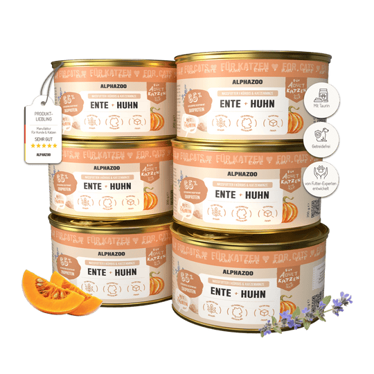Ente + Huhn Nassfutter für Katze