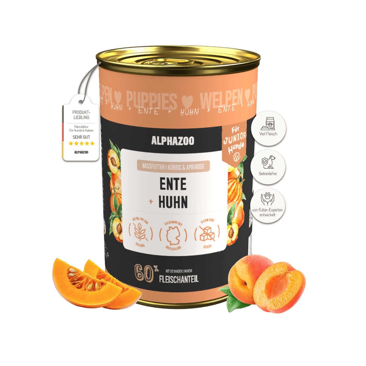 
                      Duck + Chicken Wet Food for Puppies alphazoo wet food with duck and chicken - grain-free puppy food
                      