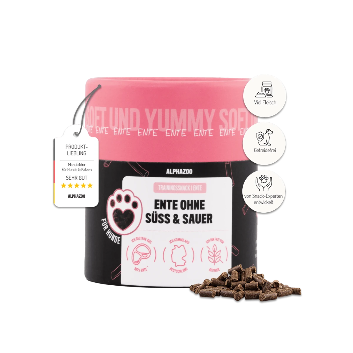 Duck Without Sweet &amp; Sour 65 g Duck Without Sweet & Sour – Soft snack made from 96% duck for dogs