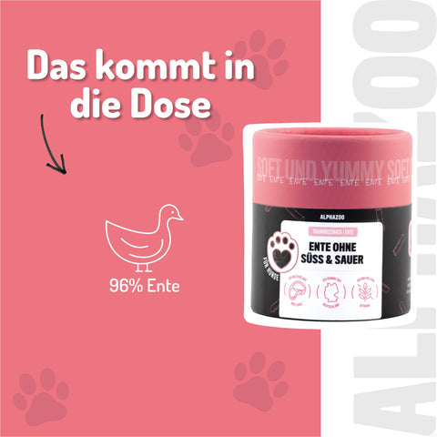 Duck Without Sweet &amp; Sour 65 g Ente Ohne Süß & Sauer – Soft-Snack aus 96 % Ente für Hunde
