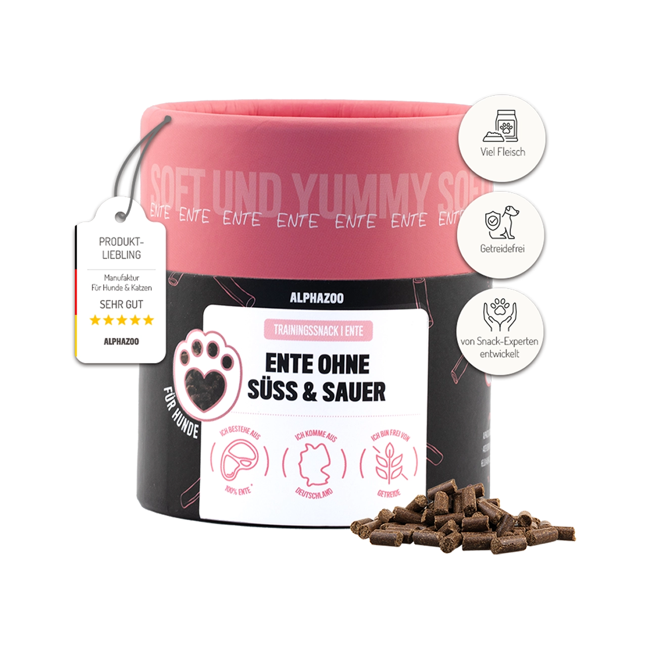 Duck Without Sweet &amp; Sour 65 g Duck Without Sweet & Sour – Soft snack made from 96% duck for dogs