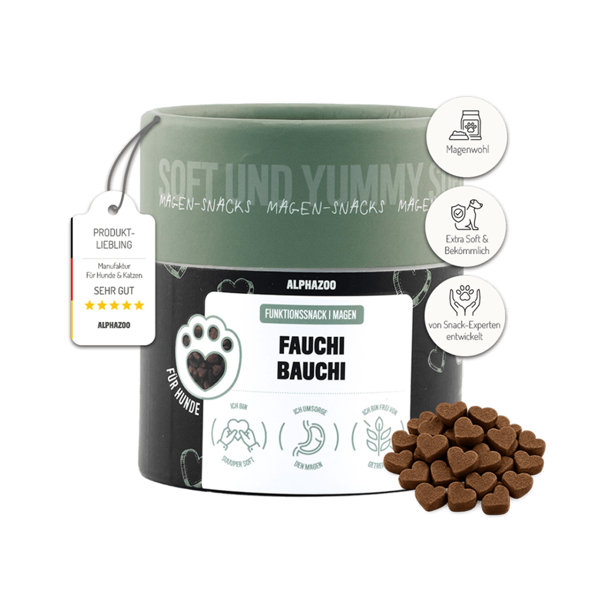 Fauchi Bauchi Fauchi Bauchi dog snack – treats with brewer's yeast & salmon oil for sensitive stomachs