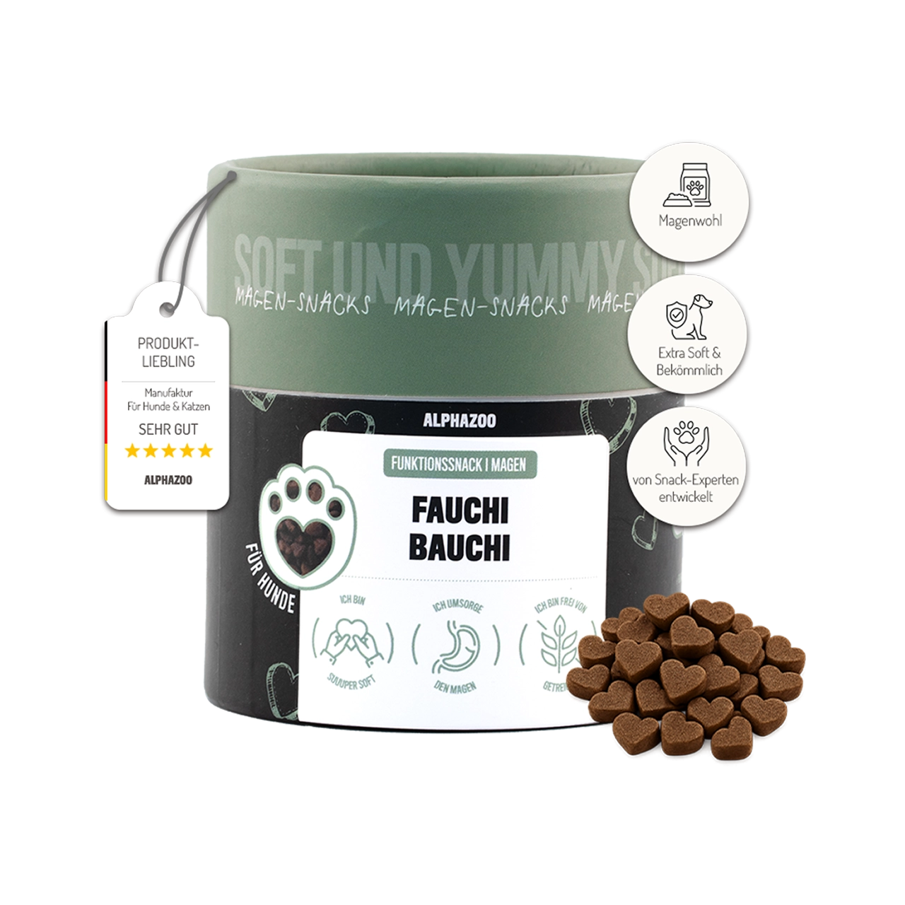 
                      Fauchi Bauchi Fauchi Bauchi dog snack – treats with brewer's yeast & salmon oil for sensitive stomachs
                      
