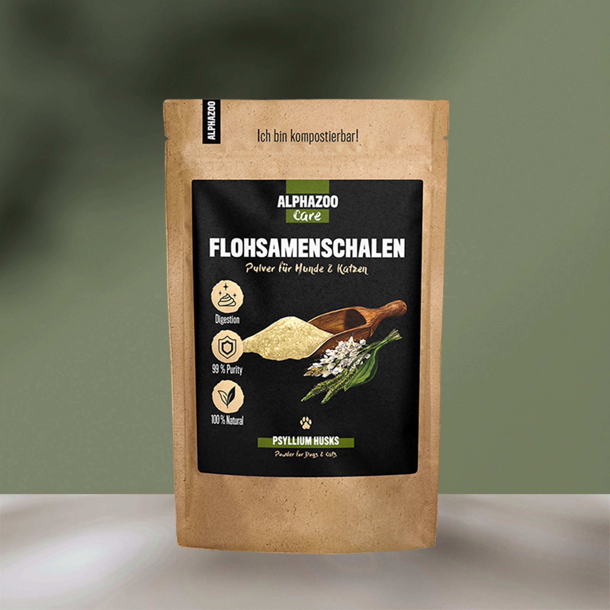 Flohsamenschalen gemahlen für Hunde & Katzen I Indische Psyllium Husks