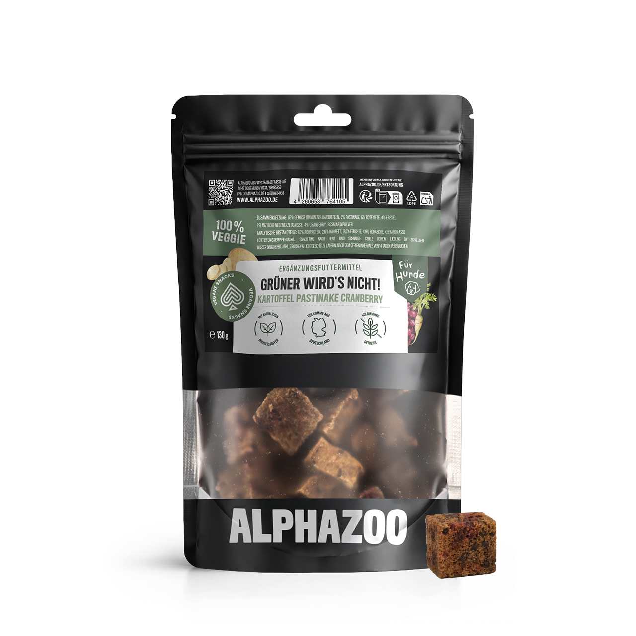 Grüner wird's nicht Vegetarische Snacks für Hunde - Karotten-Karate | alphazoo