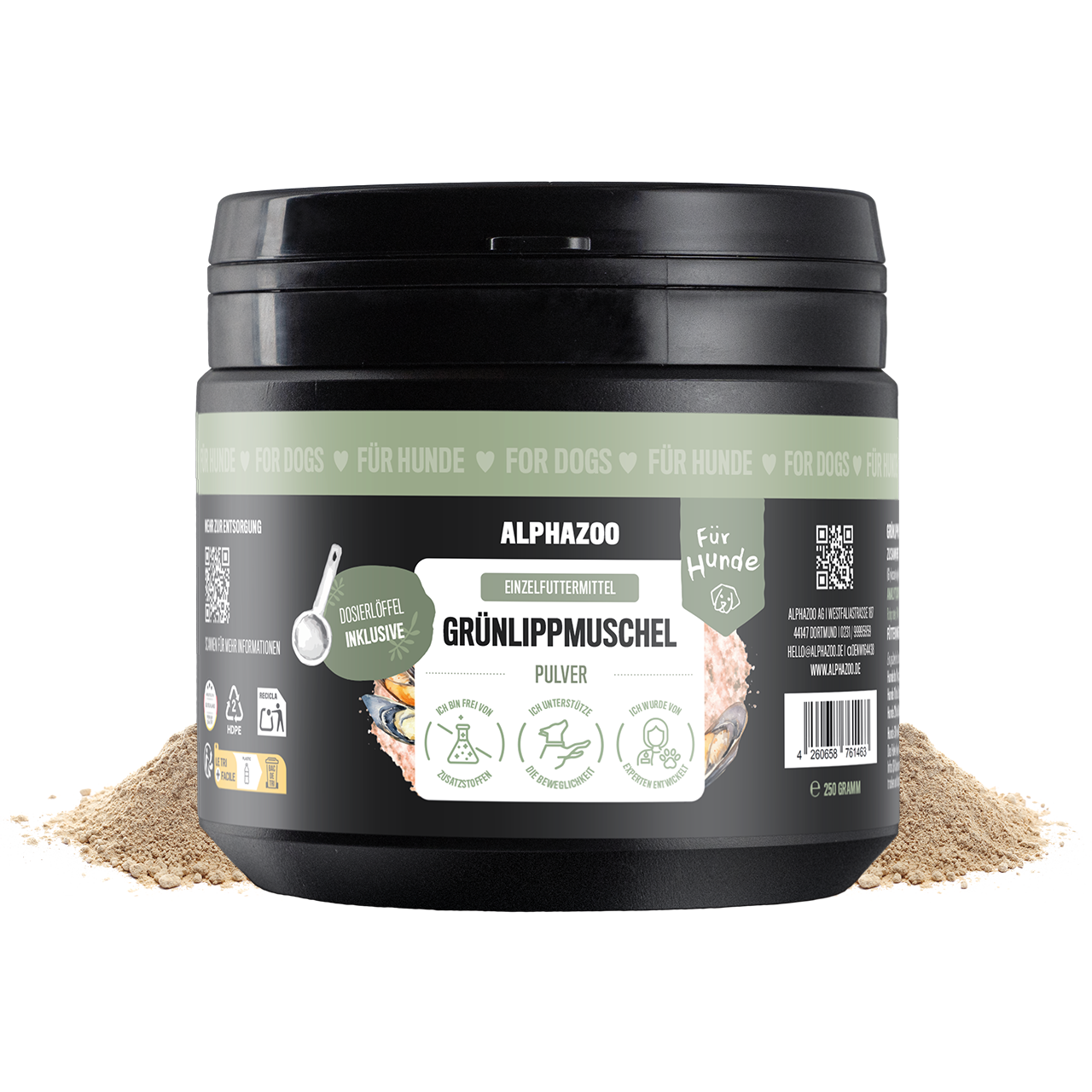 
                    Green-lipped mussel powder for dogs & cats I full-fat green-lipped mussel Green-lipped mussel – joint powder to support mobility
                    