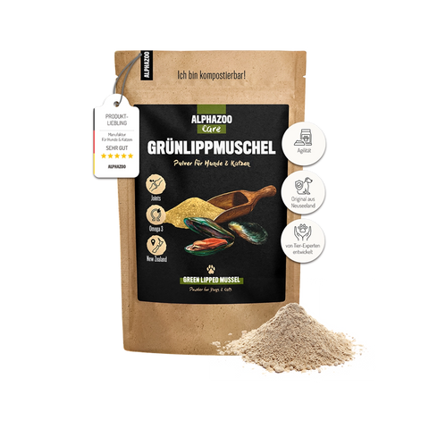 Green-lipped mussel powder for dogs & cats I full-fat green-lipped mussel