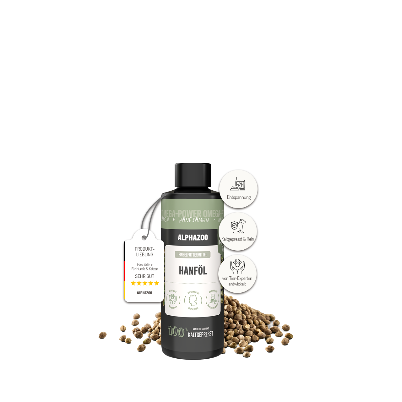 
                      Hemp oil for dogs Hemp oil for dogs – a harmonious addition to raw feeding. 100% natural and rich in Omega-3, -6 & -9 fatty acids.
                      