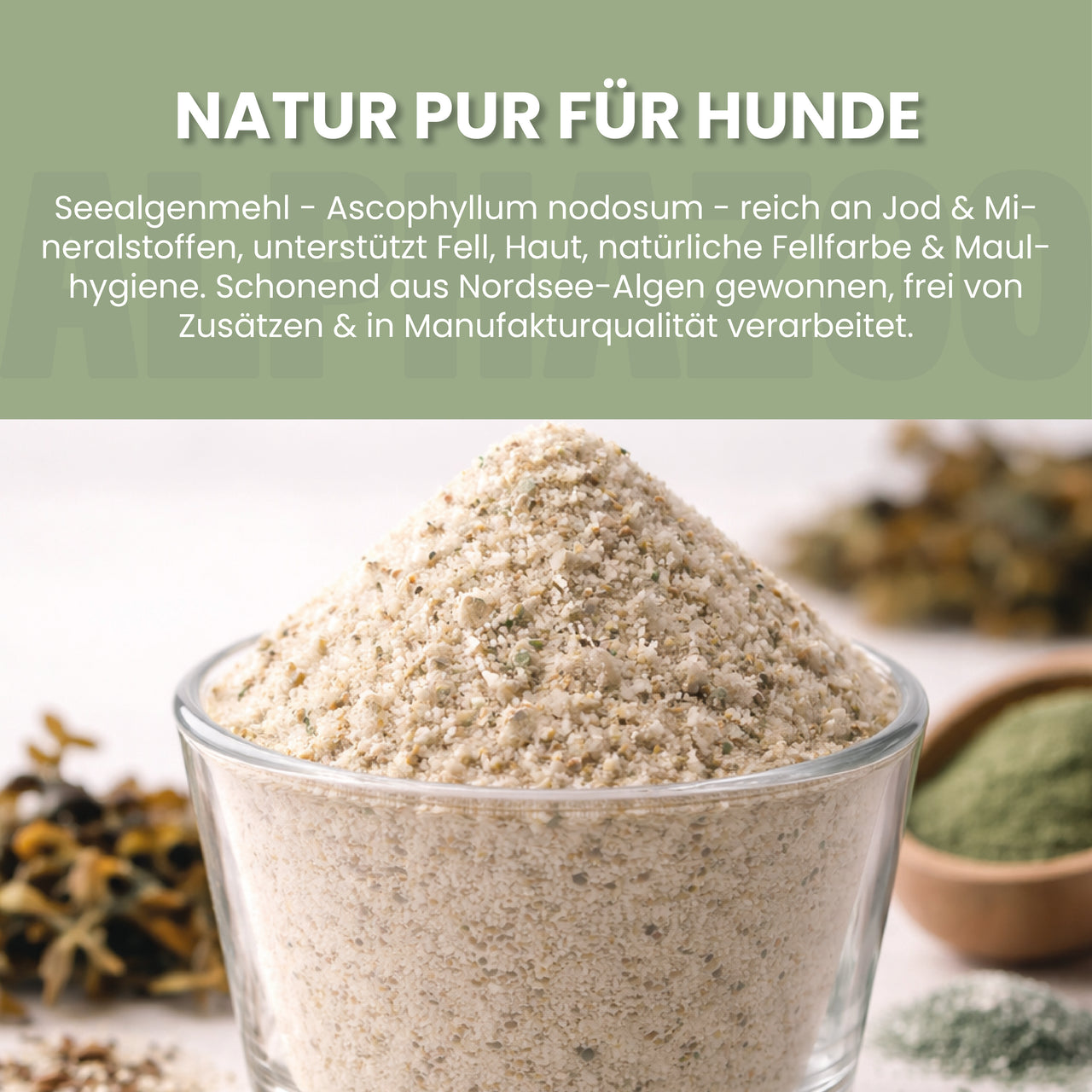 
                      Seealgenmehl Seealgenmehl – Natürliches Ergänzungsfutter aus Meeresalgen
                      