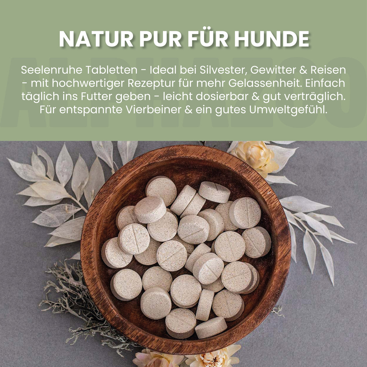 
                      Seelenruhe Tabletten Seelenruhe Tabletten – Ergänzungsfutter in Tablettenform
                      