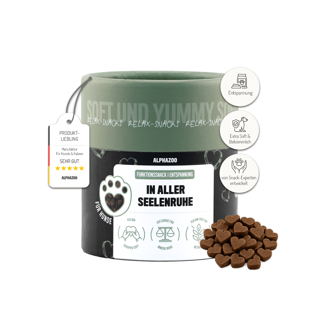 In Aller Seelenruhe In Aller Seelenruhe – entspannter Hundesnack mit Baldrian, Melisse & Ashwagandha.