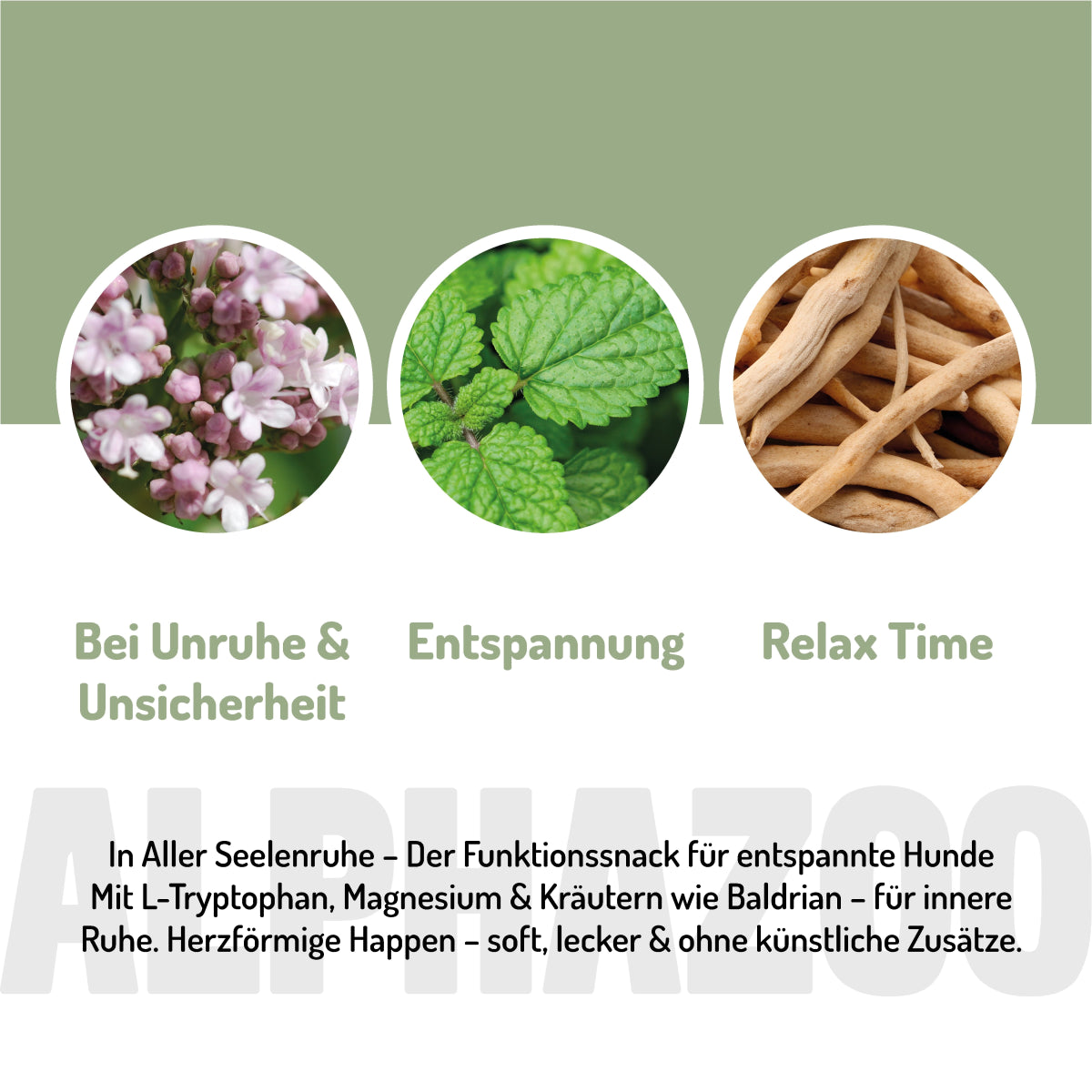 
                      In All Peace of Mind 60 g In complete tranquility – a relaxed dog snack with valerian, lemon balm & ashwagandha.
                      