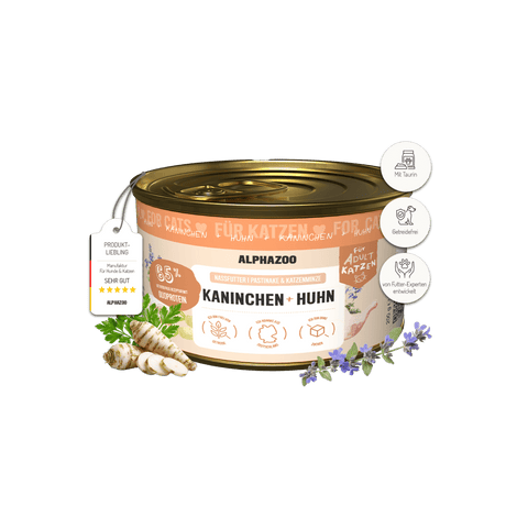 Kaninchen + Huhn Nassfutter für Katze