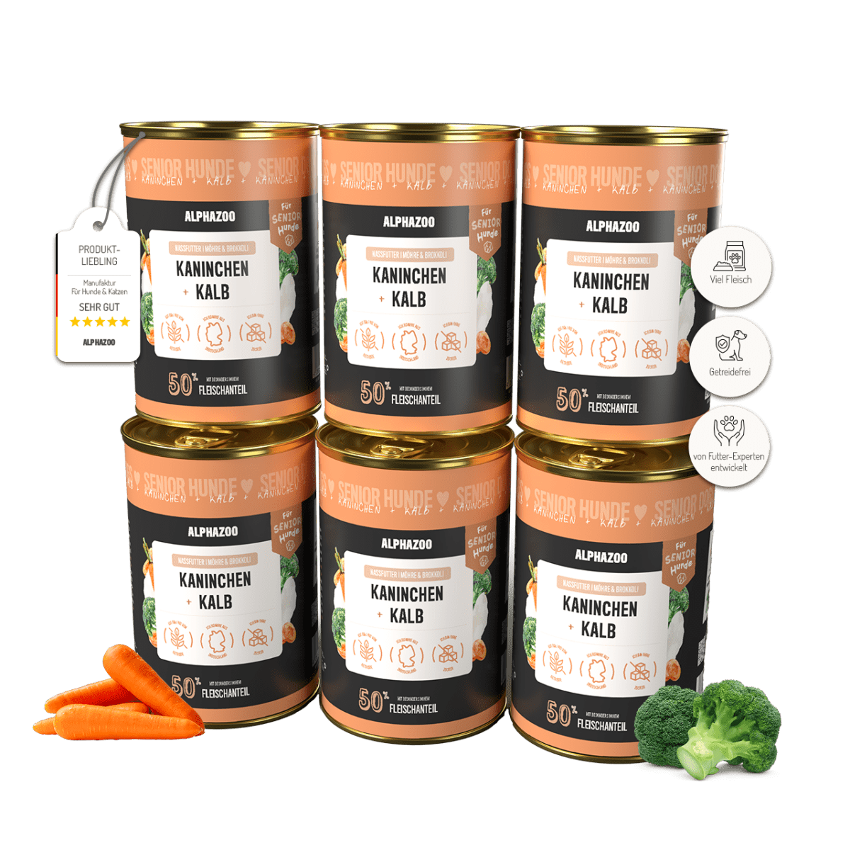 
                    Rabbit and veal wet food for senior dogs alphazoo wet food with rabbit and veal for older dogs
                    