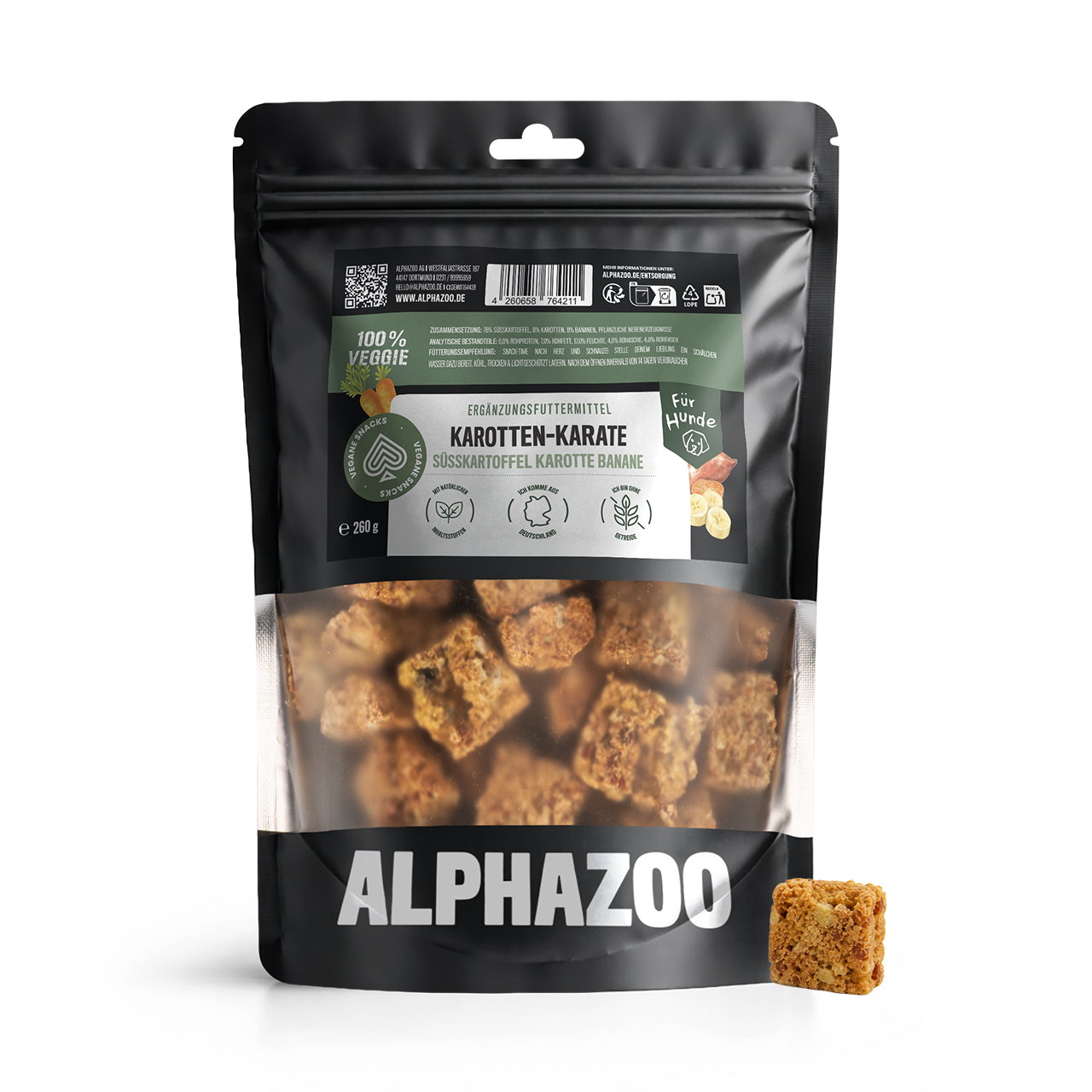 
                      Karotten-Karate Vegetarische Snacks für Hunde - Karotten-Karate | alphazoo
                      