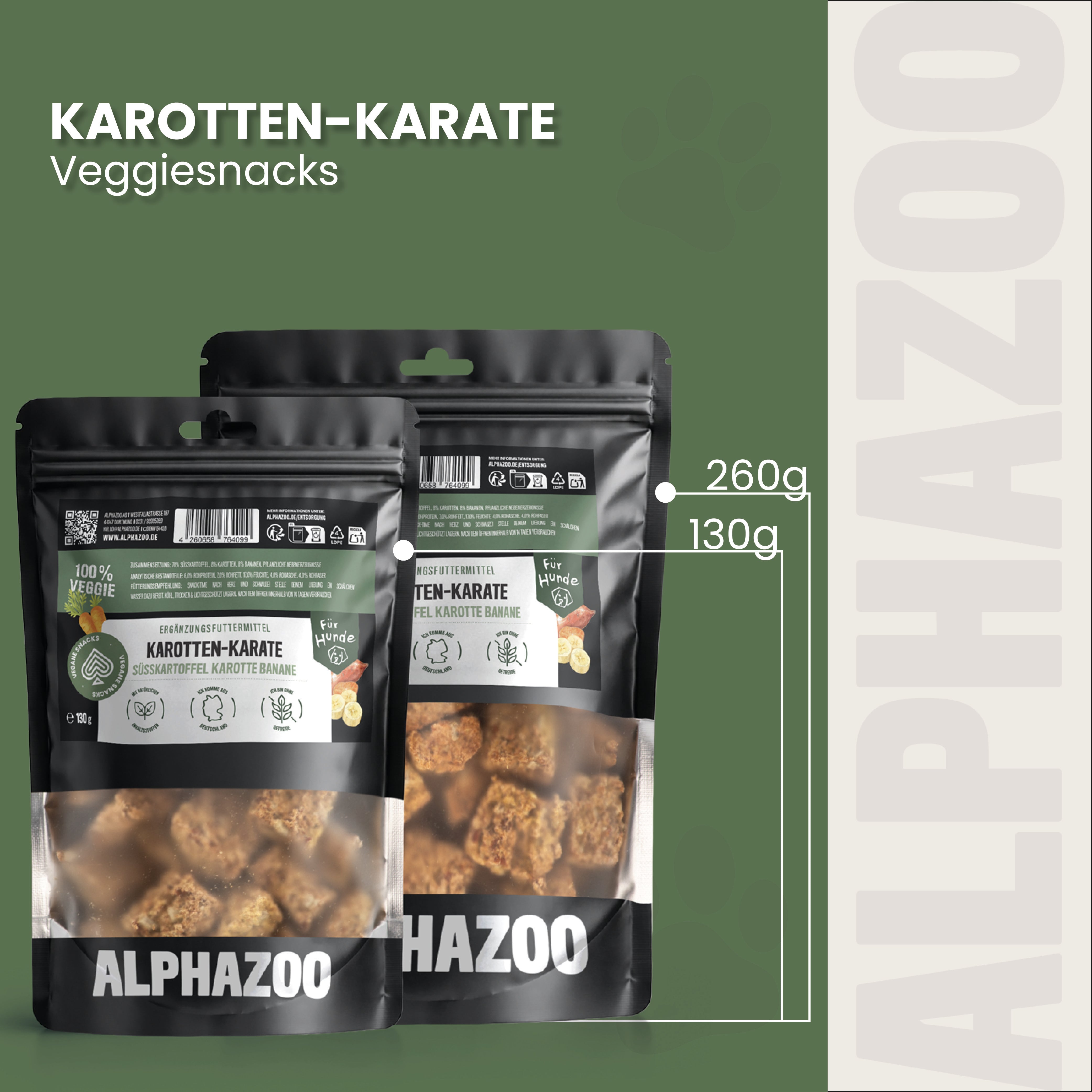 Karotten-Karate Vegetarische Snacks für Hunde - Karotten-Karate | alphazoo