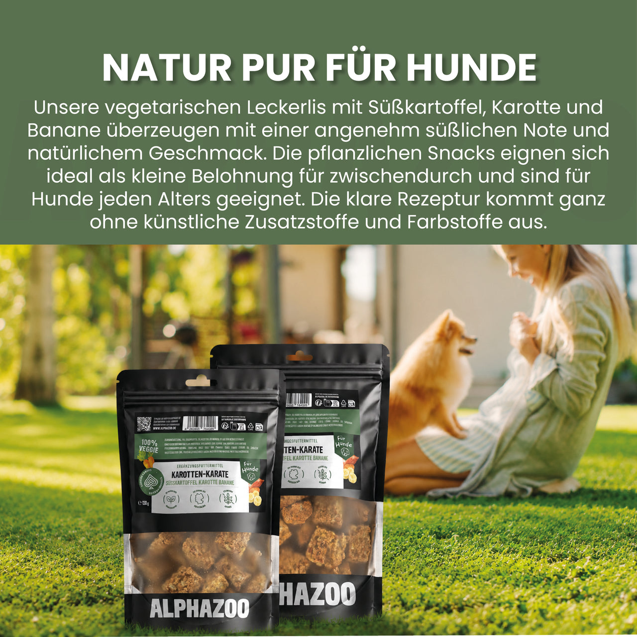 
                      Karotten-Karate Vegetarische Snacks für Hunde - Karotten-Karate | alphazoo
                      