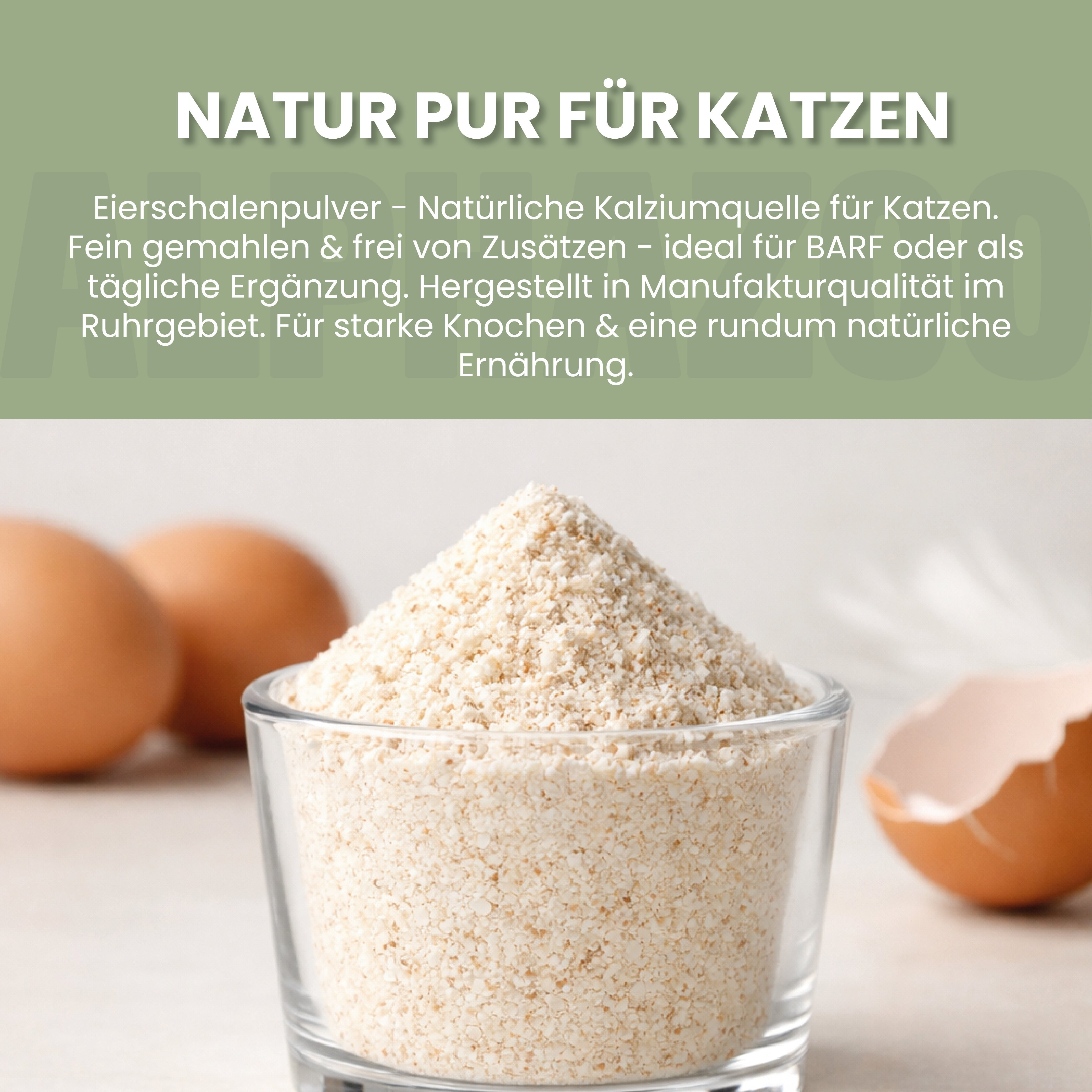Eierschalenpulver für Katzen Eierschalenpulver Katzen – BARF & Knochenaufbau