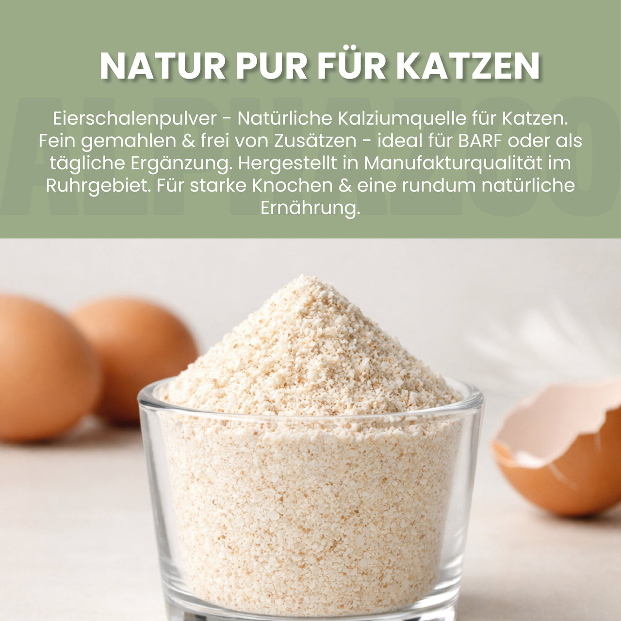 
                      Eierschalenpulver für Katzen Eierschalenpulver Katzen – BARF & Knochenaufbau
                      