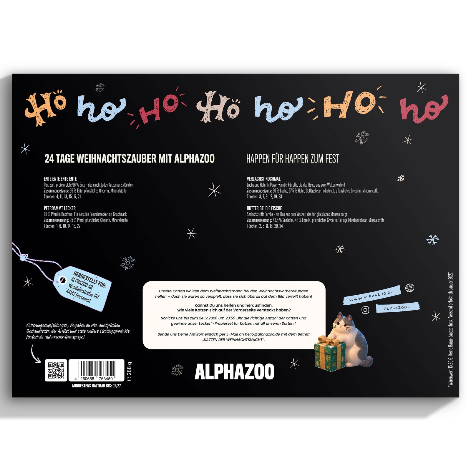 Alphazoo Adventskalender 2026 für Katzen