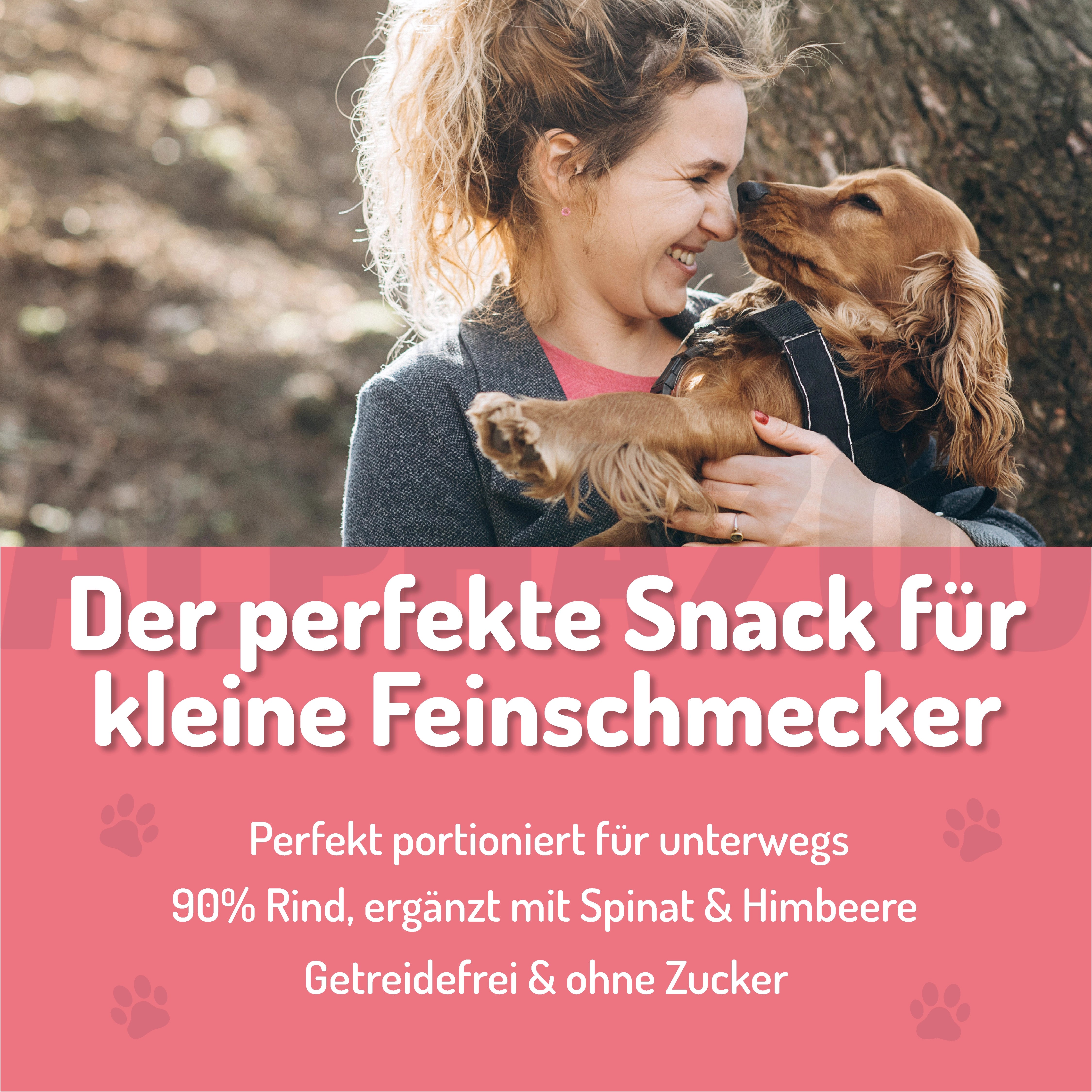 Small Beef Ore Vous 65 g Small beef z-vous – dog snack with 90% beef, raspberry & spinach.