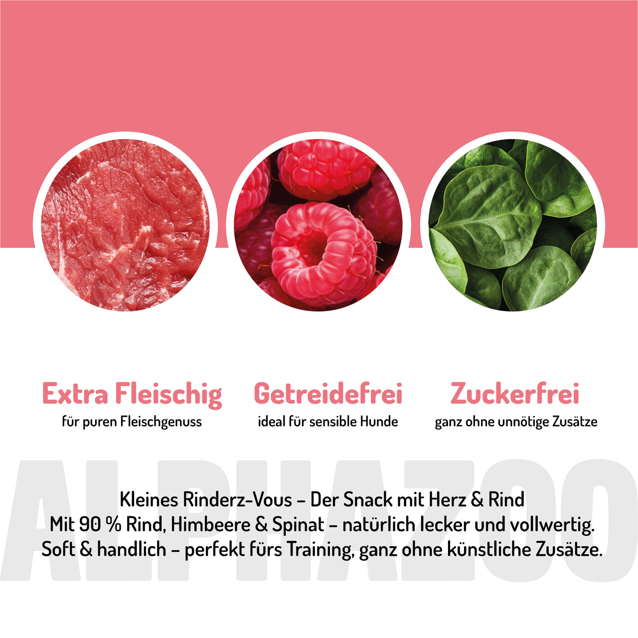 
                      Small Beef Ore Vous 65 g Small beef z-vous – dog snack with 90% beef, raspberry & spinach.
                      
