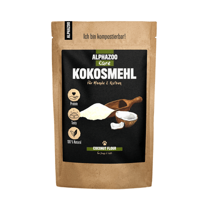 Premium Kokosmehl 250g für Hunde & Katzen I Kokos Flocken Protein