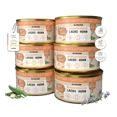 Lachs + Huhn Nassfutter für Katze