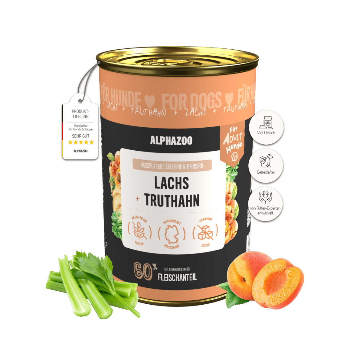 
                      Salmon + Turkey Wet Food for Adult Dogs alphazoo Wet Food Salmon + Turkey - Grain-Free Dog Food
                      