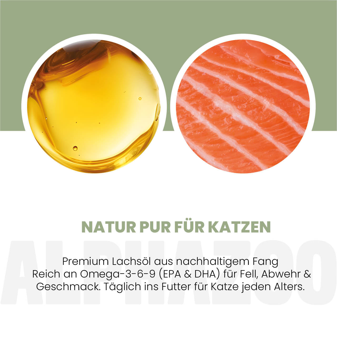 
                      Lachsöl für Katzen Lachsöl für Katzen – Hochwertige Futterergänzung für Haut, Fell & Immunsystem – reich an Omega-3, -6 & -9 Fettsäuren.
                      