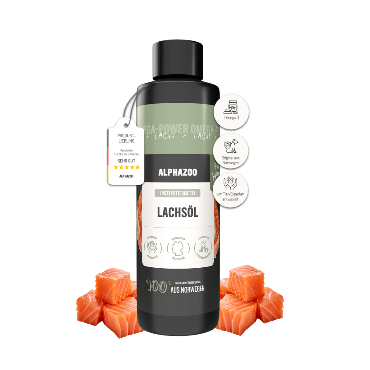 
                      Salmon oil for dogs Salmon oil for dogs – Omega-3 supplementary oil for healthy skin & shiny coat
                      