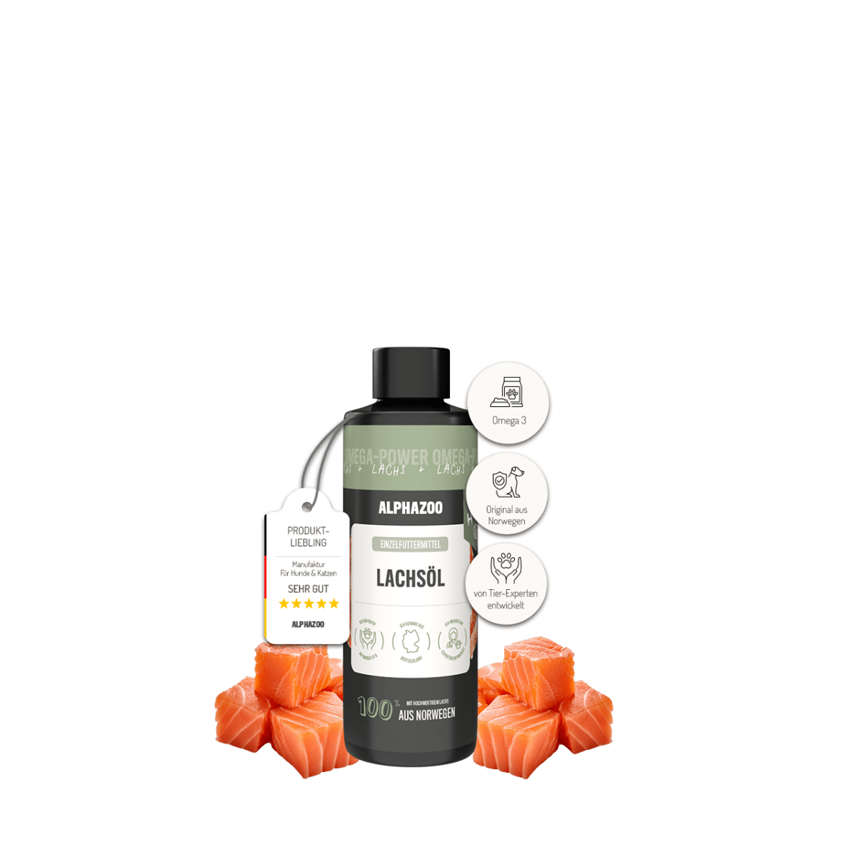 
                      Salmon oil for dogs Salmon oil for dogs – Omega-3 supplementary oil for healthy skin & shiny coat
                      