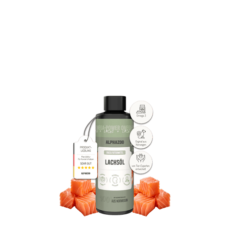 Lachsöl für Katzen Lachsöl für Katzen – Hochwertige Futterergänzung für Haut, Fell & Immunsystem – reich an Omega-3, -6 & -9 Fettsäuren.