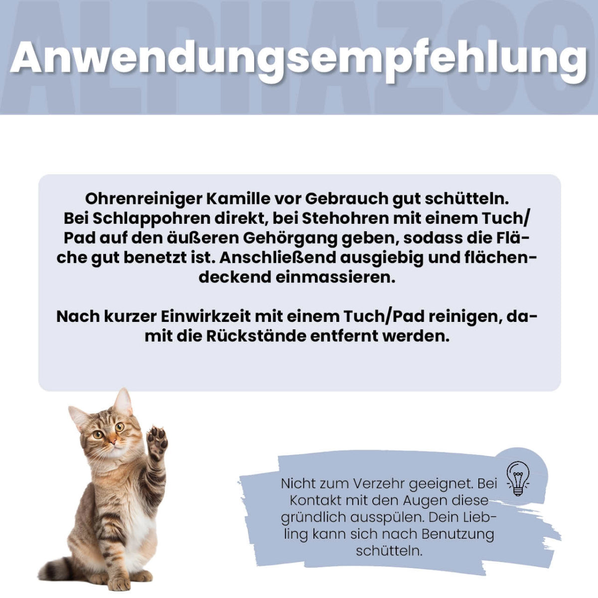 Lauscher-Auf Ohrenreiniger für Katzen