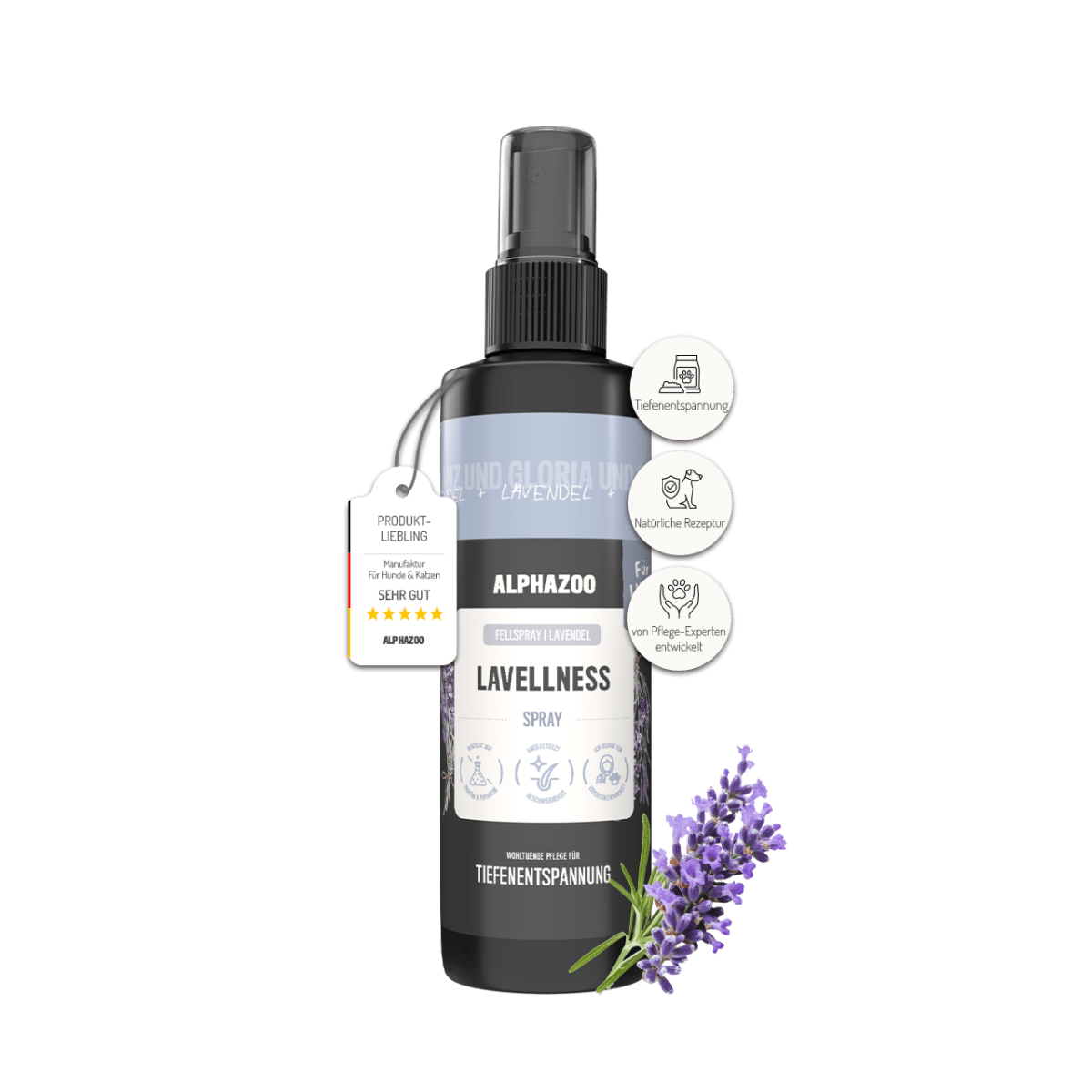Lavellness Fellspray für Hunde Lavellness Fellspray für Hunde mit Lavendel & Sheabutter - Pflegt Fell & Haut