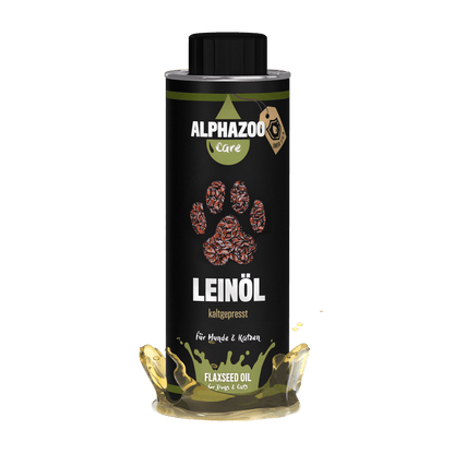 Premium Leinöl für Hunde & Katzen I Omega 3 Leinsamenöl