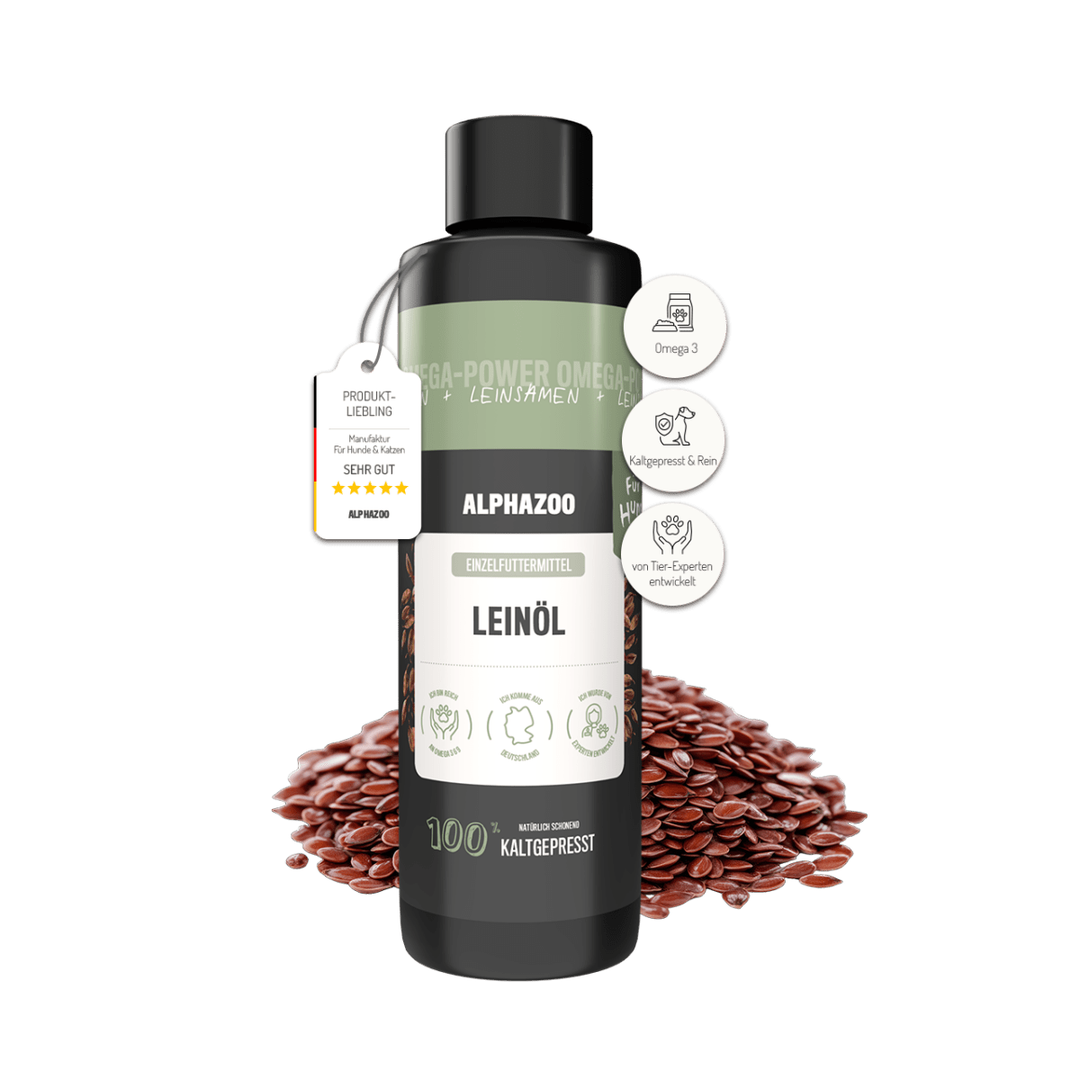 
                    Premium linseed oil for dogs & cats I Omega 3 linseed oil
                    