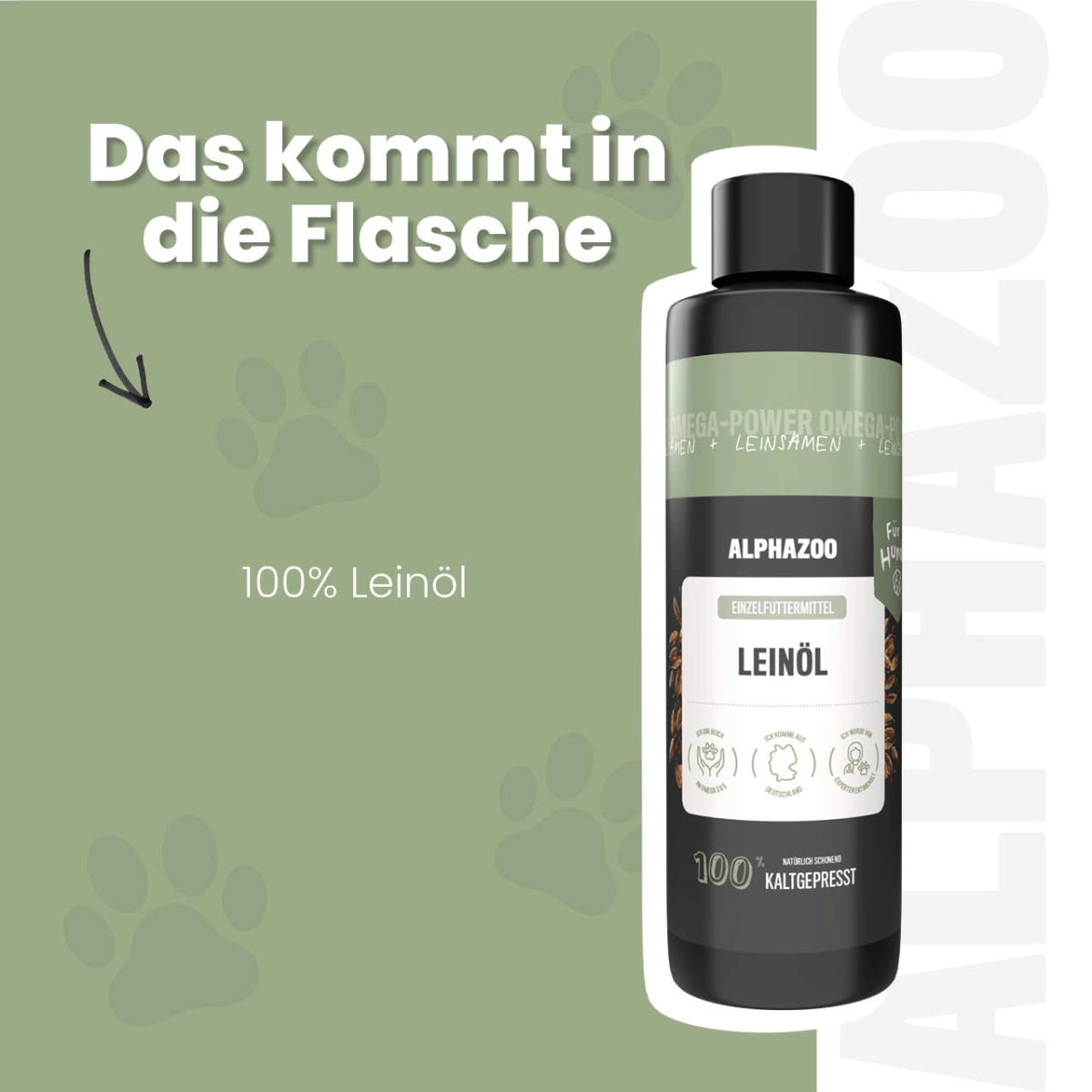 
                      Premium linseed oil for dogs & cats I Omega 3 linseed oil
                      