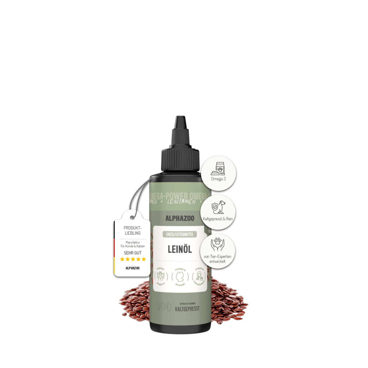 Linseed oil for cats Linseed oil for cats – natural care with Omega-3 & Omega-6