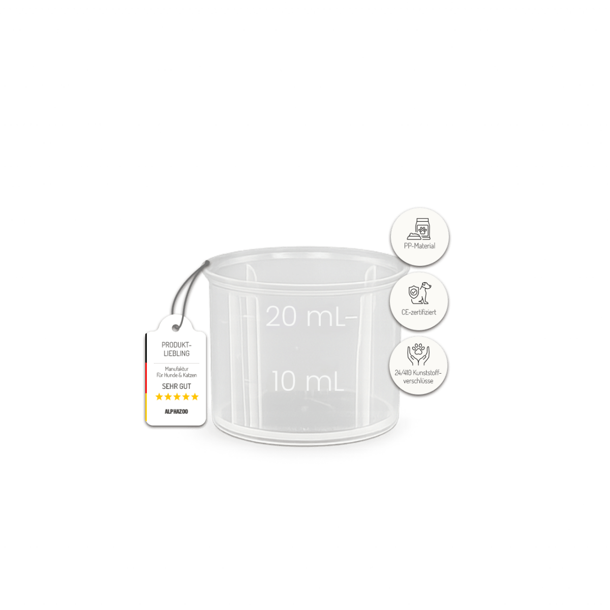 
                    Messbecher für Futteröle
                    