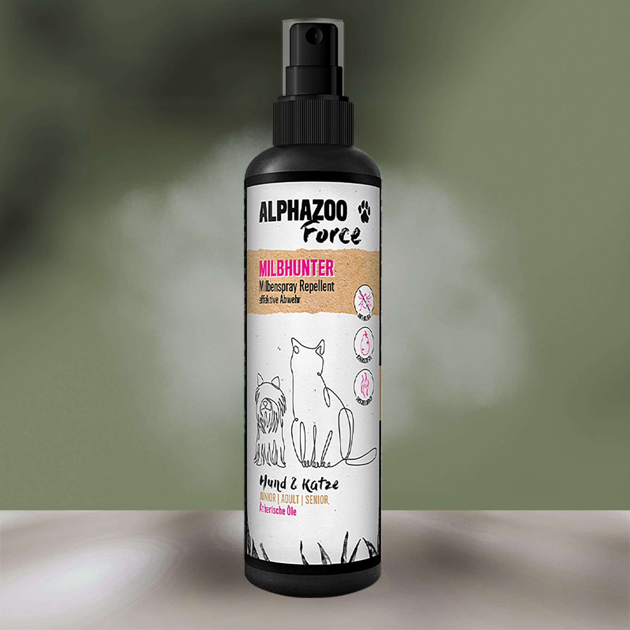 MilbHunter Milbenspray für Hunde & Katzen I Starkes Anti Milbenmittel