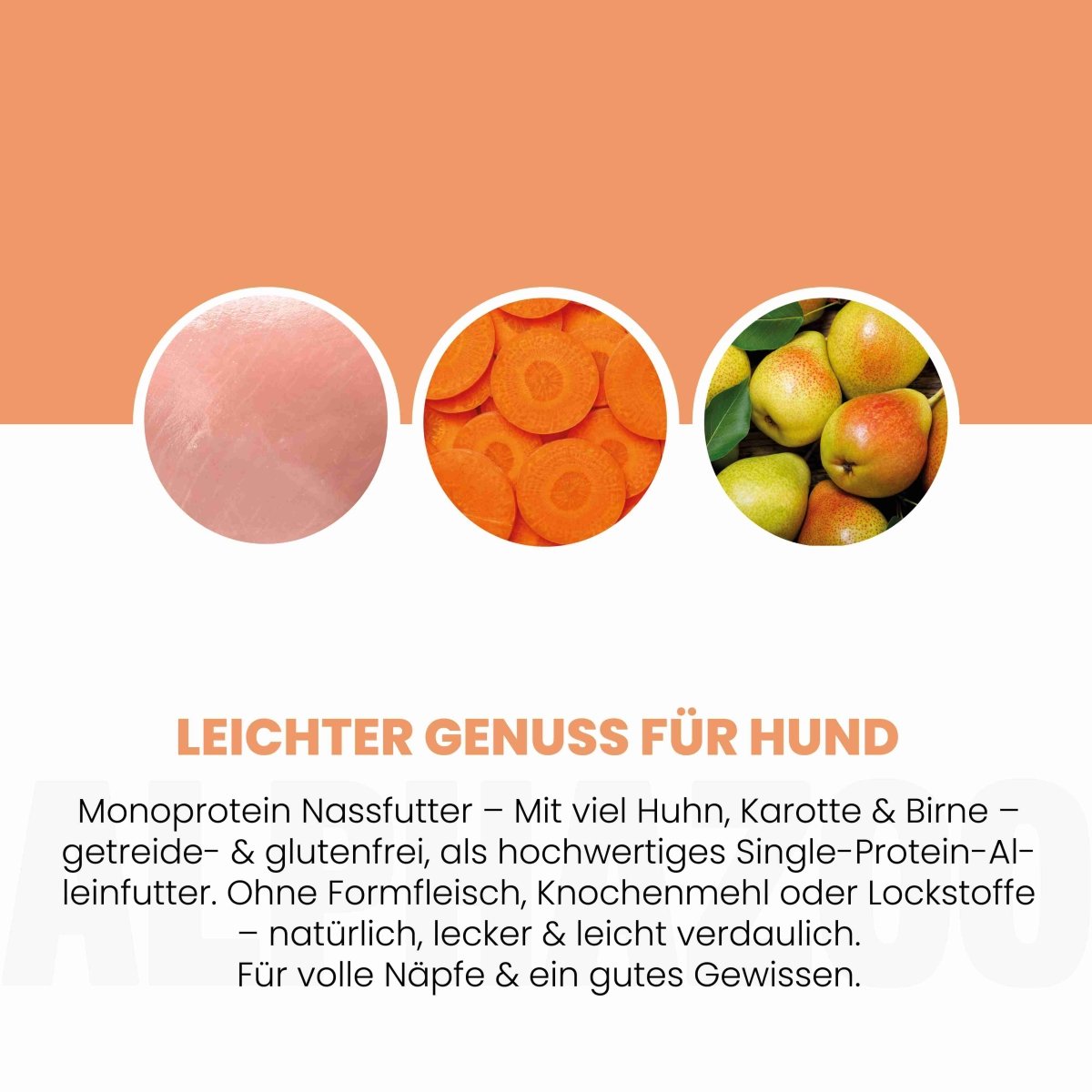 Monoprotein Huhn Nassfutter für Hunde