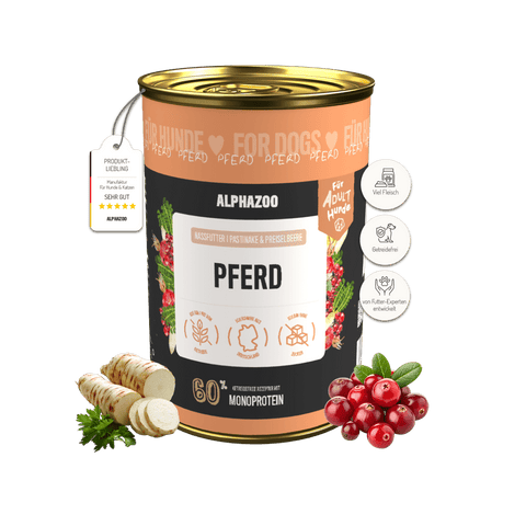 Monoprotein Pferd Nassfutter für Hunde