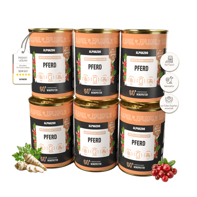 Monoprotein Pferd Nassfutter für Hunde