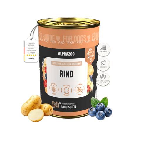 Monoprotein Rind Nassfutter für Hunde