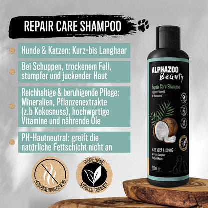 Repair Care Shampoo 200ml für Hunde & Katzen I Aloe Vera gegen Juckreiz